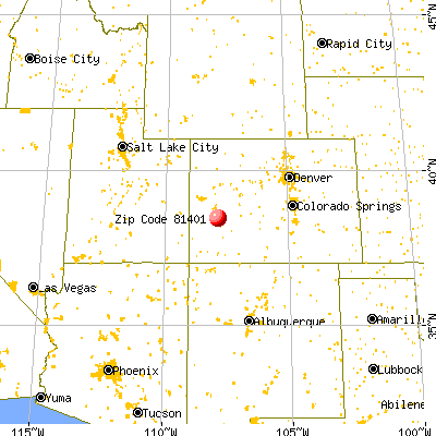 Montrose, CO (81401) map from a distance