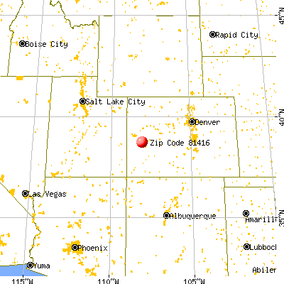 Delta, CO (81416) map from a distance