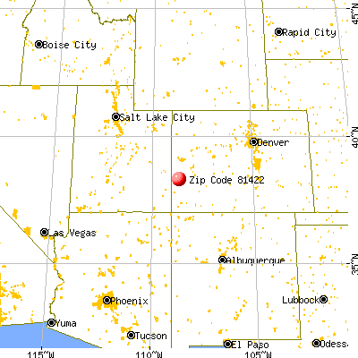 Naturita, CO (81422) map from a distance