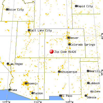 Ophir, CO (81426) map from a distance
