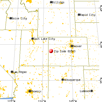 Orchard Mesa, CO (81503) map from a distance
