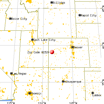 Clifton, CO (81520) map from a distance