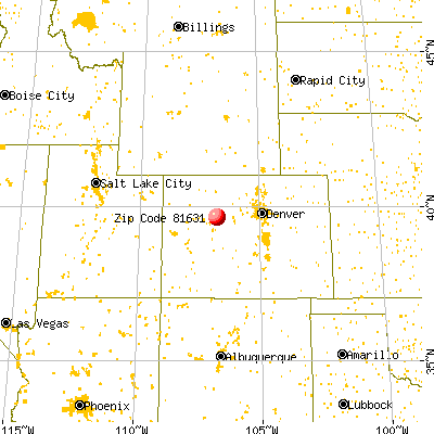Eagle, CO (81631) map from a distance