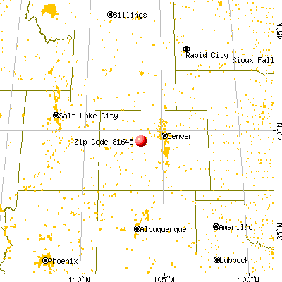 Minturn, CO (81645) map from a distance