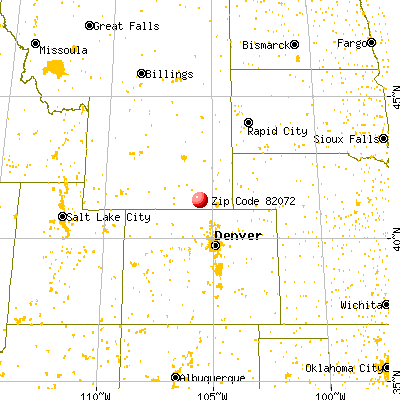 Laramie, WY (82072) map from a distance