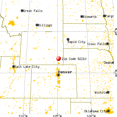 Slater, WY (82210) map from a distance