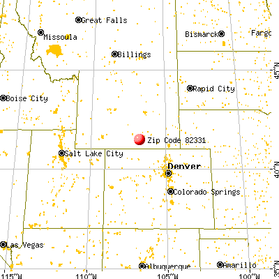 Saratoga, WY (82331) map from a distance