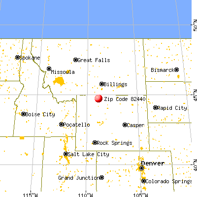 Ralston, WY (82440) map from a distance