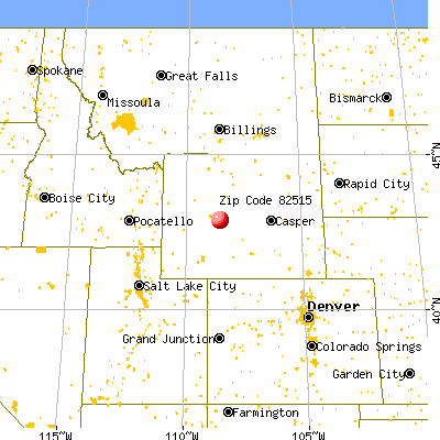 Hudson, WY (82515) map from a distance