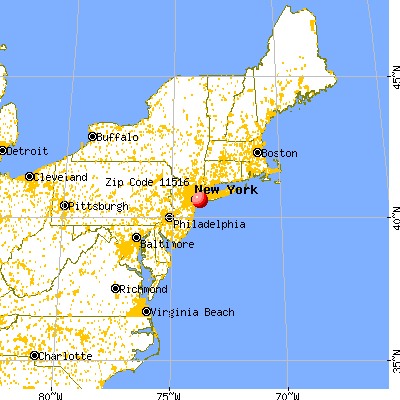 Cedarhurst, NY (11516) map from a distance