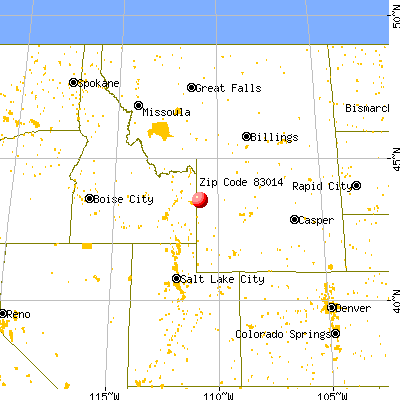 Wilson, WY (83014) map from a distance