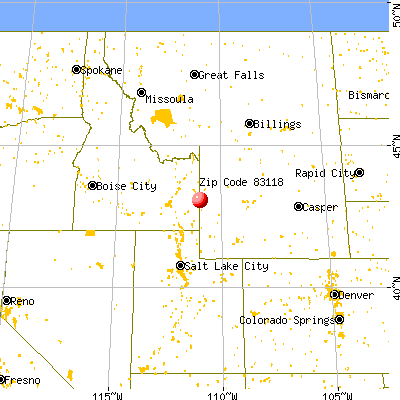 Nordic, WY (83118) map from a distance