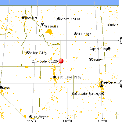 Smoot, WY (83126) map from a distance