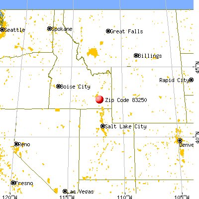 McCammon, ID (83250) map from a distance
