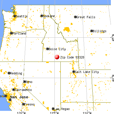 Filer, ID (83328) map from a distance