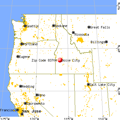 Boise, ID (83704) map from a distance