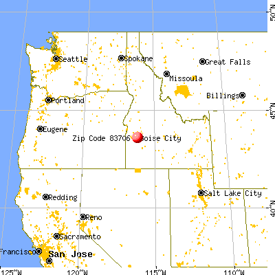 Boise, ID (83706) map from a distance