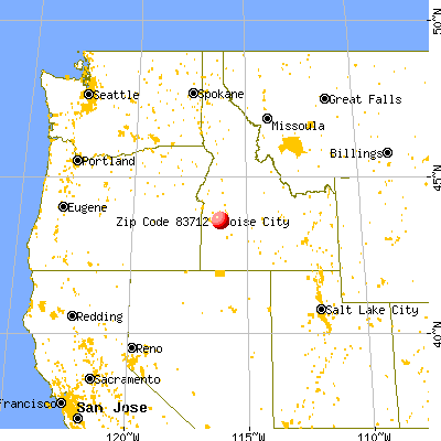 Boise, ID (83712) map from a distance