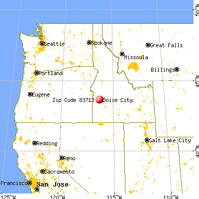 Boise, ID (83713) map from a distance