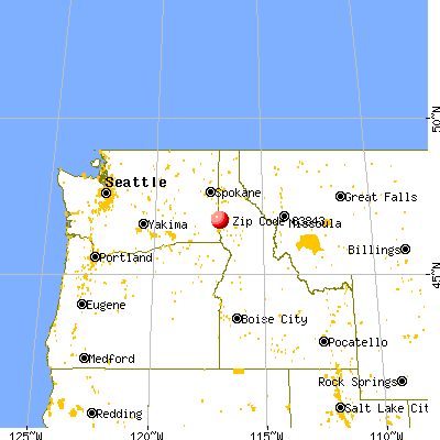 Moscow, ID (83843) map from a distance