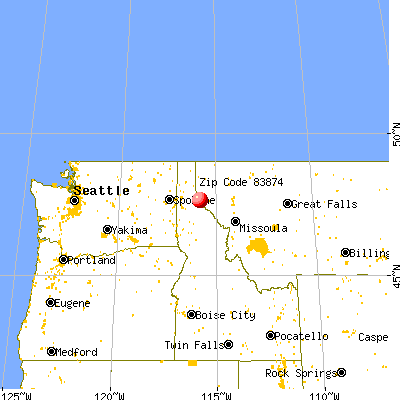 Murray, ID (83874) map from a distance