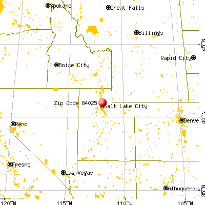 Farmington, UT (84025) map from a distance