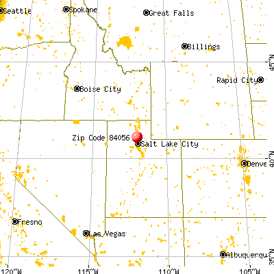 Clearfield, UT (84056) map from a distance