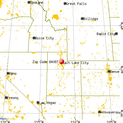 Woods Cross, UT (84087) map from a distance