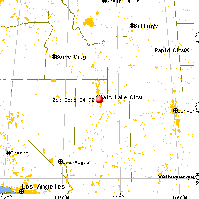Sandy, UT (84092) map from a distance