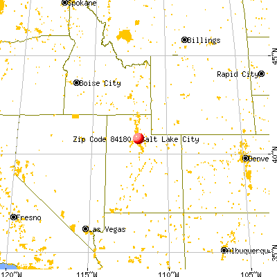 Salt Lake City, UT (84180) map from a distance