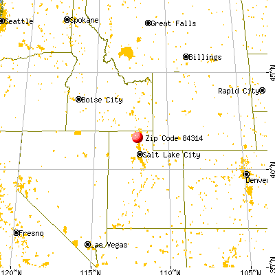 Honeyville, UT (84314) map from a distance