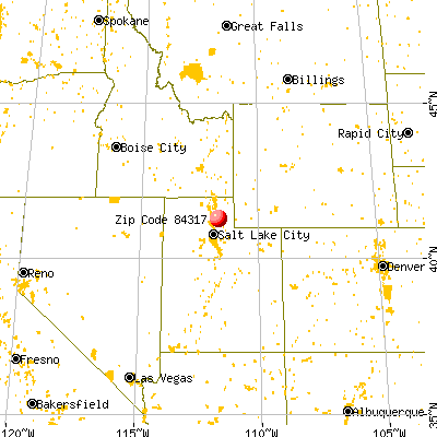 Huntsville, UT (84317) map from a distance