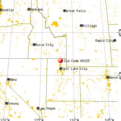 Peter, UT (84325) map from a distance