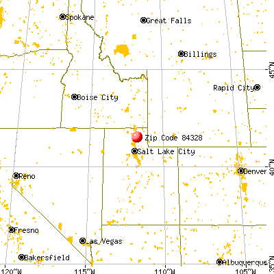 Avon, UT (84328) map from a distance