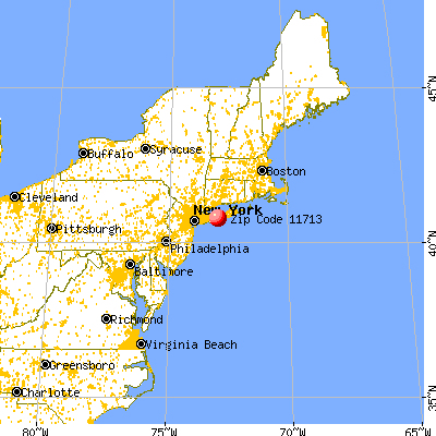 Bellport, NY (11713) map from a distance