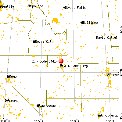 North Ogden, UT (84414) map from a distance