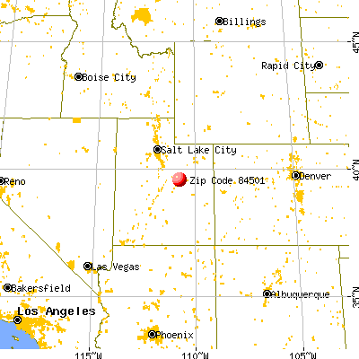 Price, UT (84501) map from a distance
