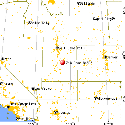 Ferron, UT (84523) map from a distance
