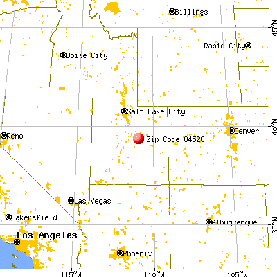 Huntington, UT (84528) map from a distance