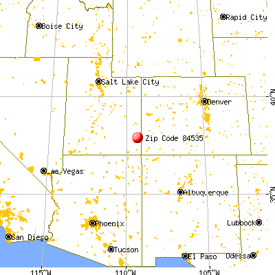 Monticello, UT (84535) map from a distance