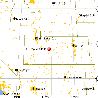 Thompson Springs, UT (84540) map from a distance