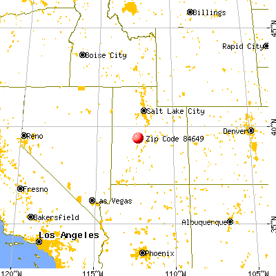Oak City, UT (84649) map from a distance