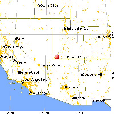 La Verkin, UT (84745) map from a distance