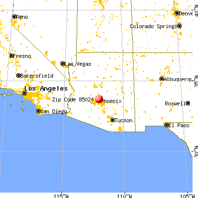 Phoenix, AZ (85024) map from a distance