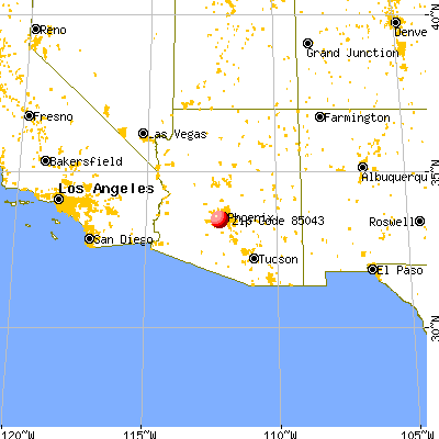 Phoenix, AZ (85043) map from a distance
