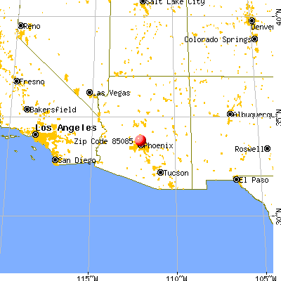 Phoenix, AZ (85085) map from a distance