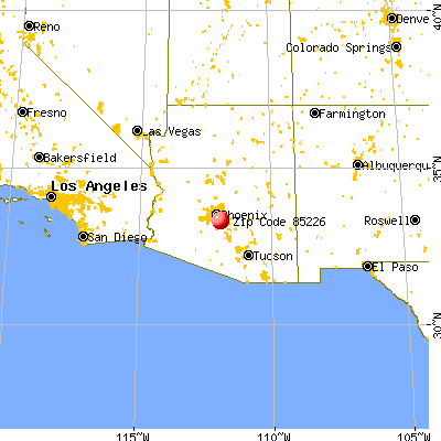Chandler, AZ (85226) map from a distance