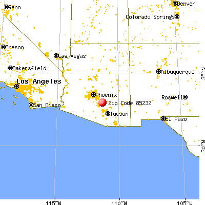 Florence, AZ (85232) map from a distance