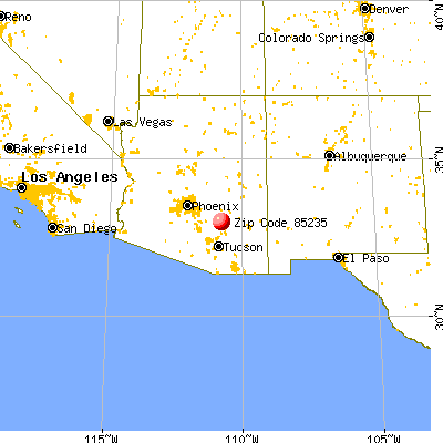 Hayden, AZ (85235) map from a distance