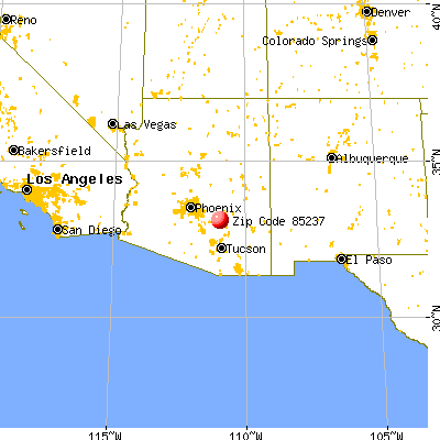 Kearny, AZ (85237) map from a distance